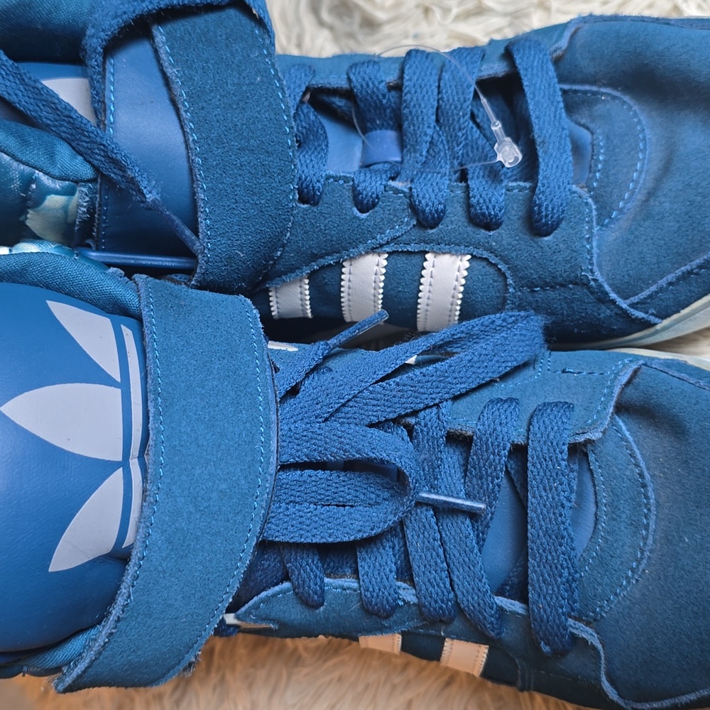 Adidas Amberlight Up high top Wedge sneakers in Trible Blue White Alumi 7.5 - Picture 10 of 12